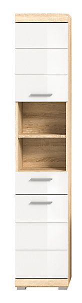 Hako - Armoire haute (L/H/P : 37x191x31 cm) en imitation Chêne Sonoma clair