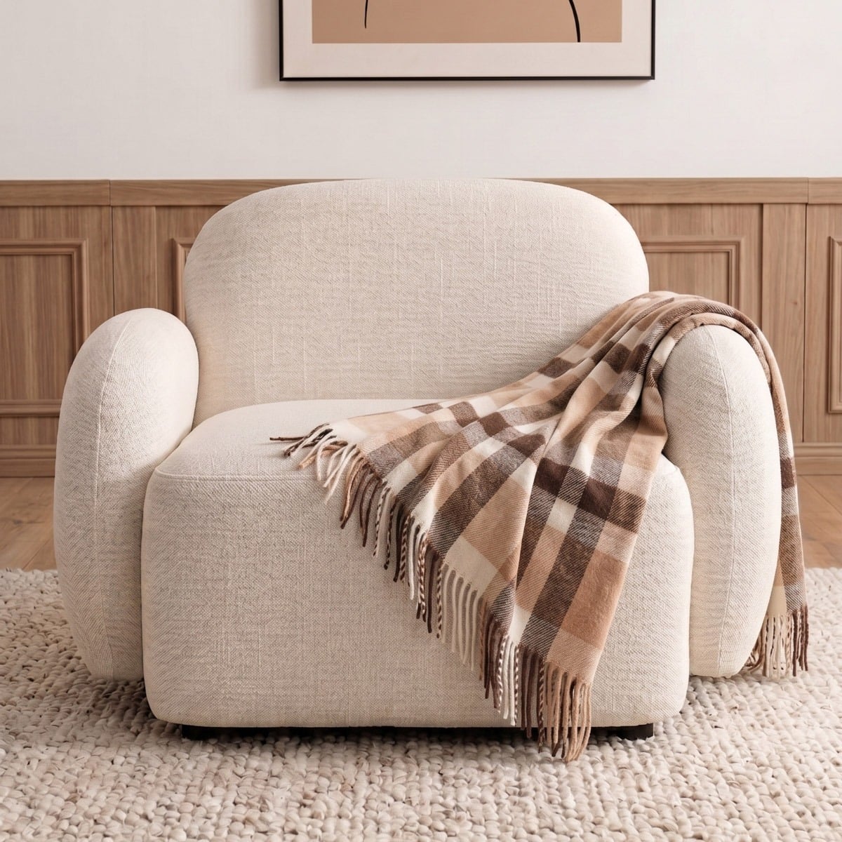 Fotel HELMI ecru 108x87x73 cm