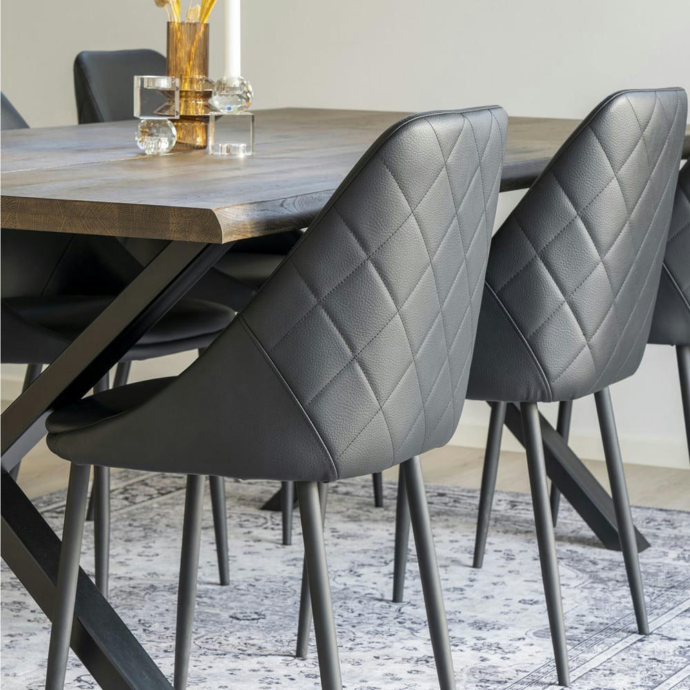 HAVANA - Tapis vintage en chenille noir et blanc noir  et  blanc 200x300 cm