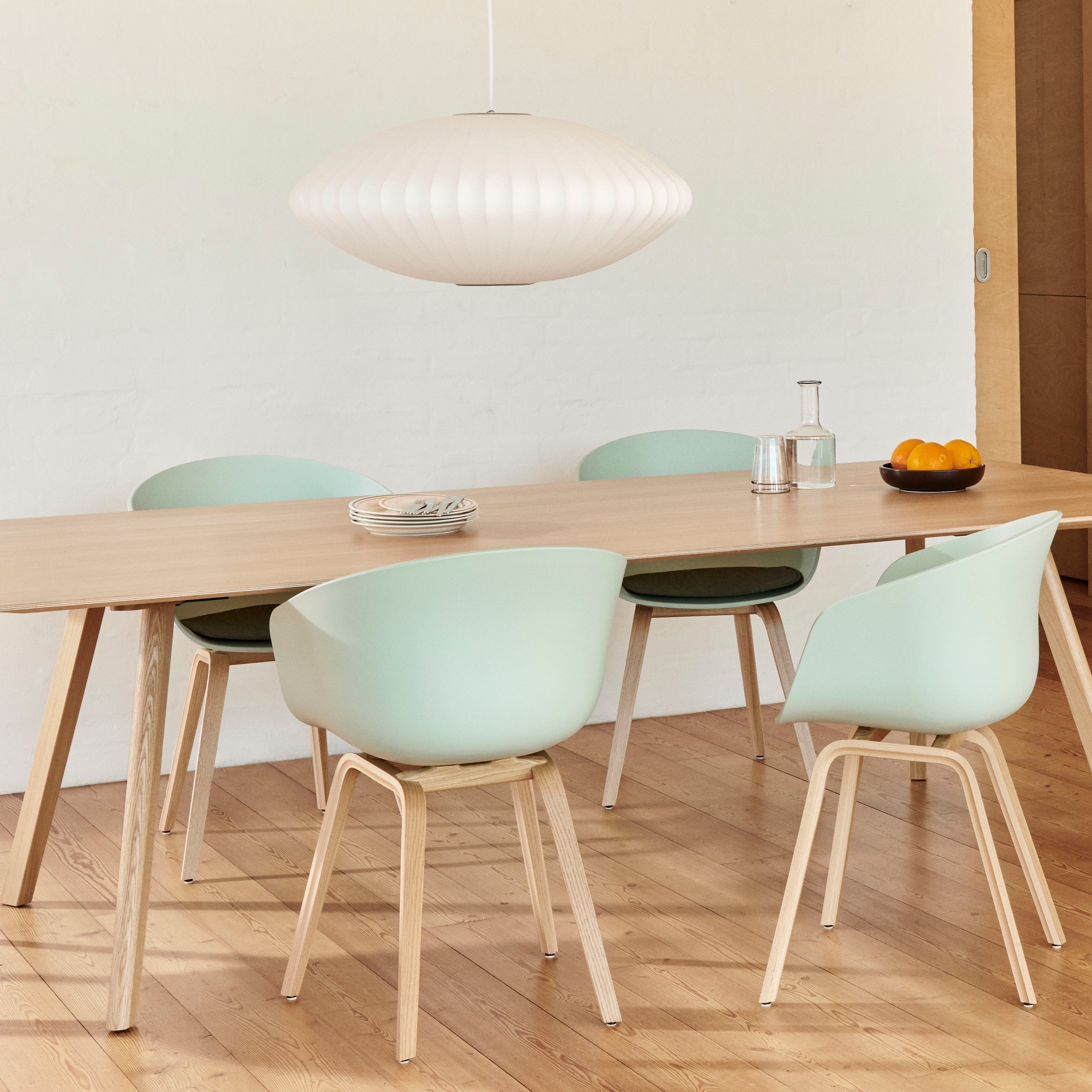 HAY About a Chair AAC222 Stoel - Oak - Dusty Mint