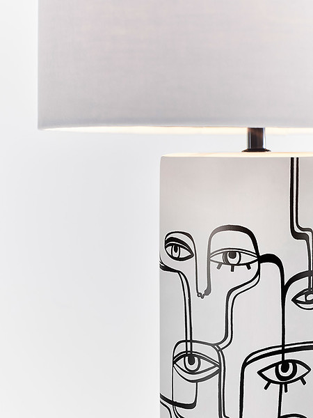 Lampa stołowa Family ceramiczna biała