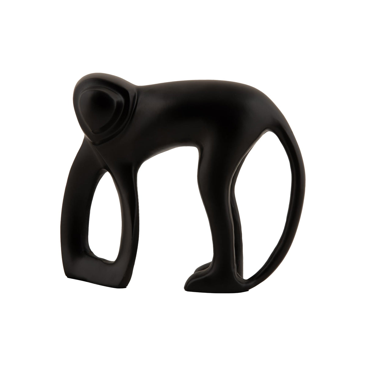 Present Time ornament Monkey - zwart - 17x5x15cm