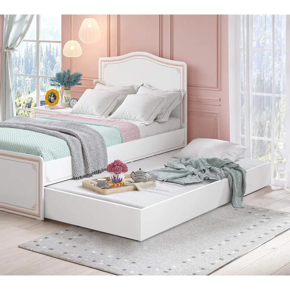 Emily - Bedlade - Meisjeskamer - 194x93x24 cm - Wit