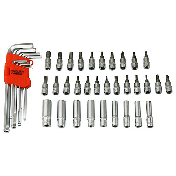 Module mousse clés mâles, douilles longues 1/4