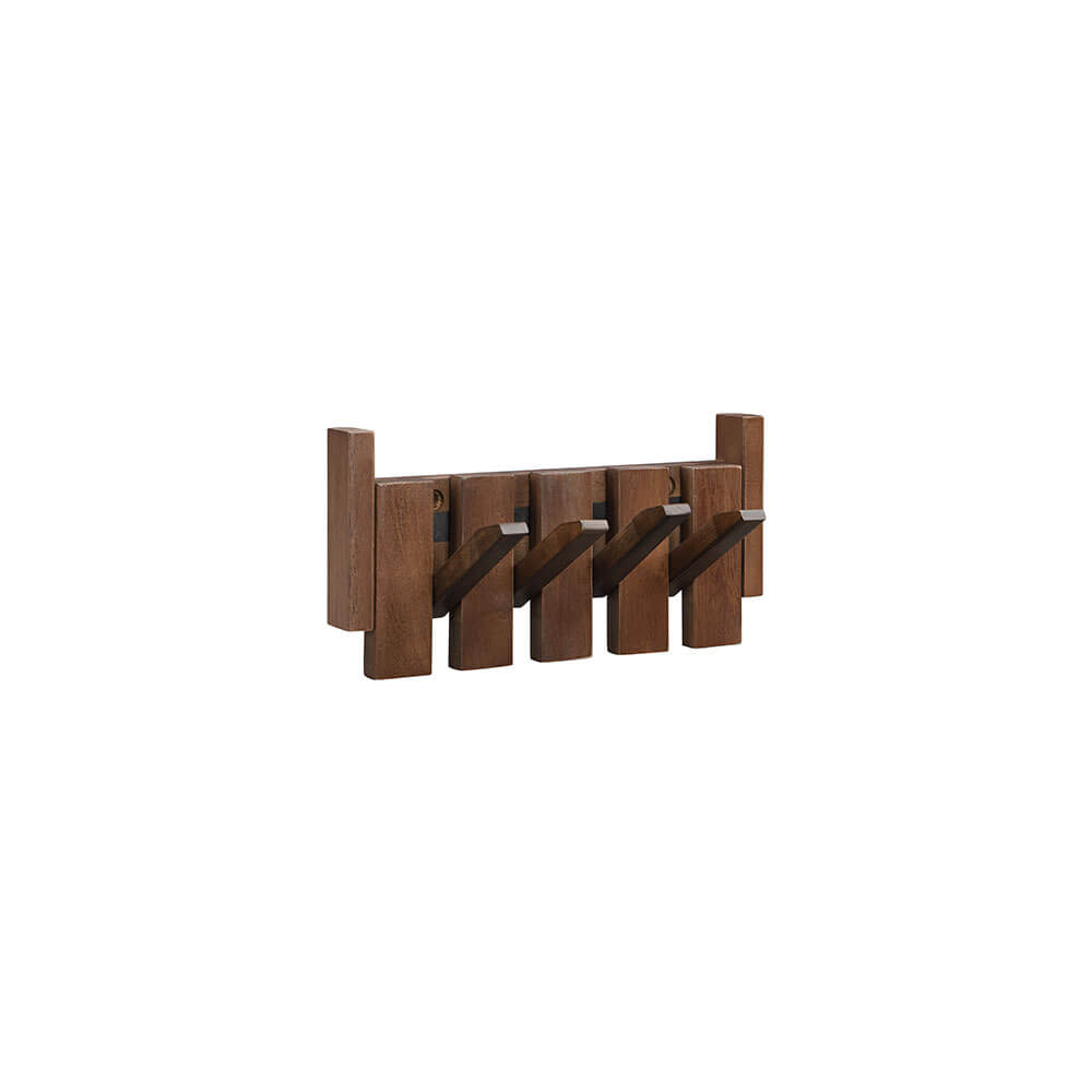 Home Deluxe Kapstok PORTE - 32 x 3,5 x 15 cm, walnoot bruin