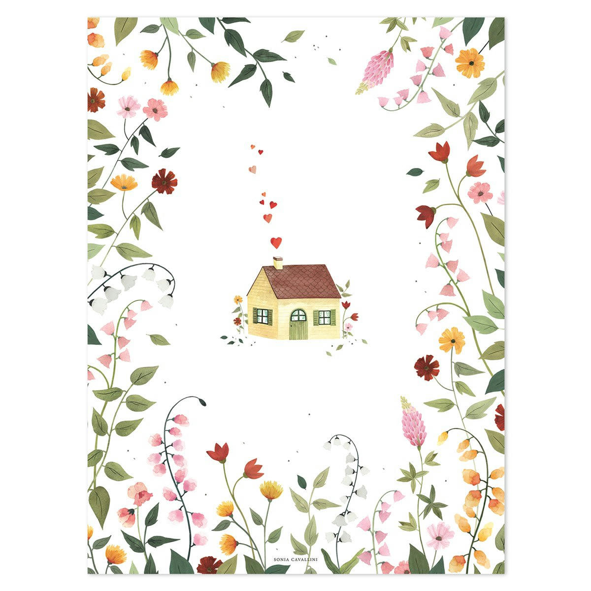 QUEYRAN - Affiche maisonette en Papier Multicolore