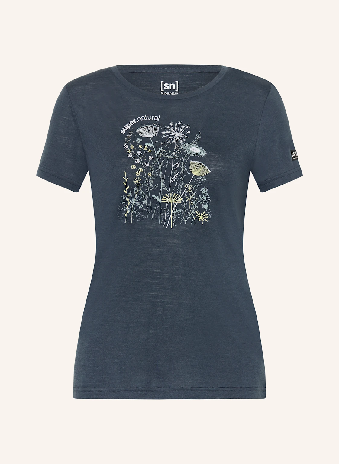 super.natural Funktionsshirt ROCK FLOWERS mit Merinowolle