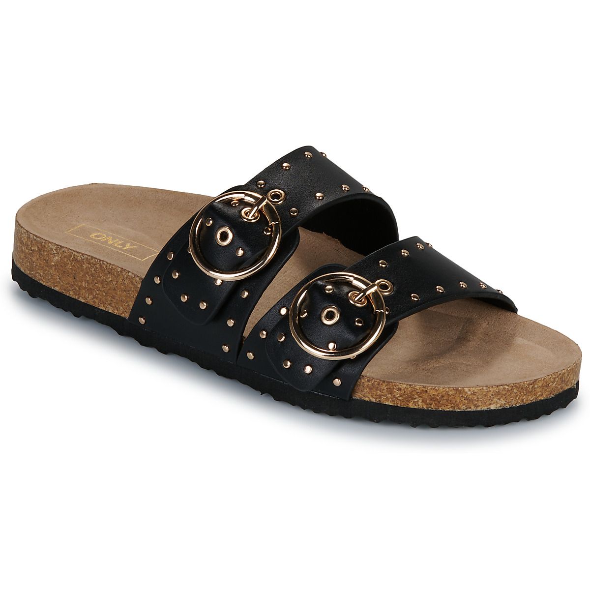 Only - ONLMAXI-15 PU STUDS BUCKLE SANDAL - Black