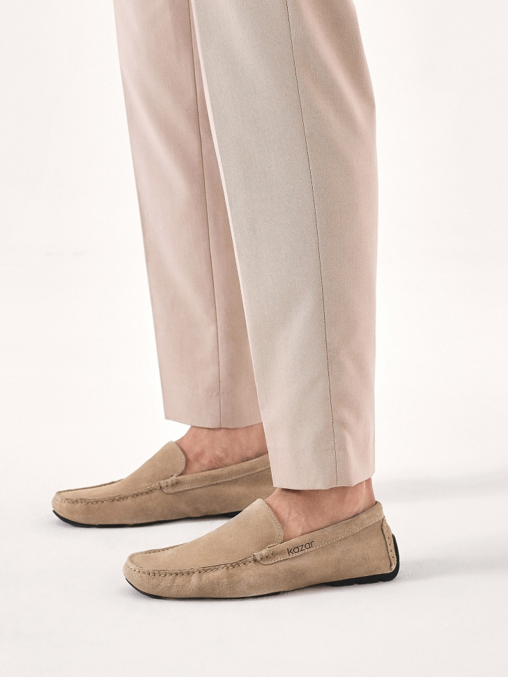 Men's beige moccasins