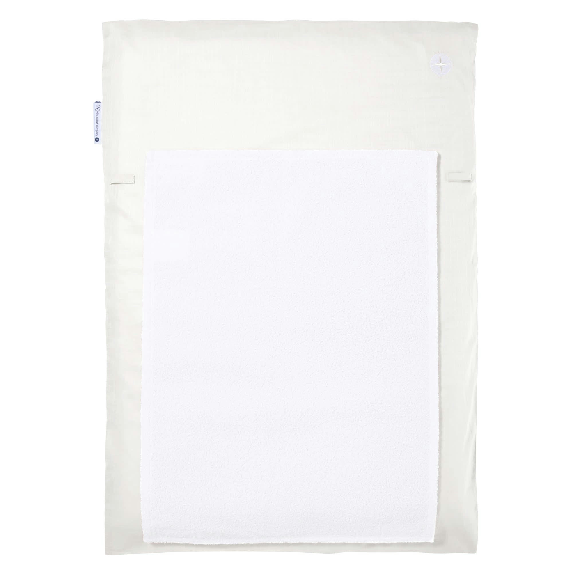 - Matelas à langer lavable coton blanc cassé 70x50 cm