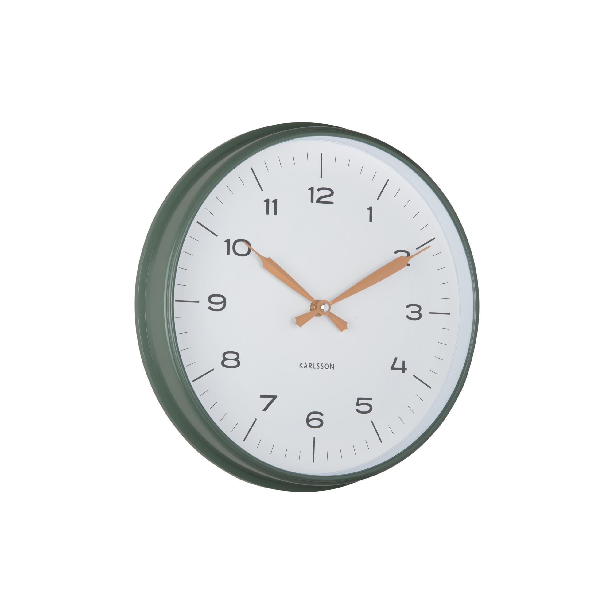Karlsson wandklok Modern Factory - groen - Ø30cm