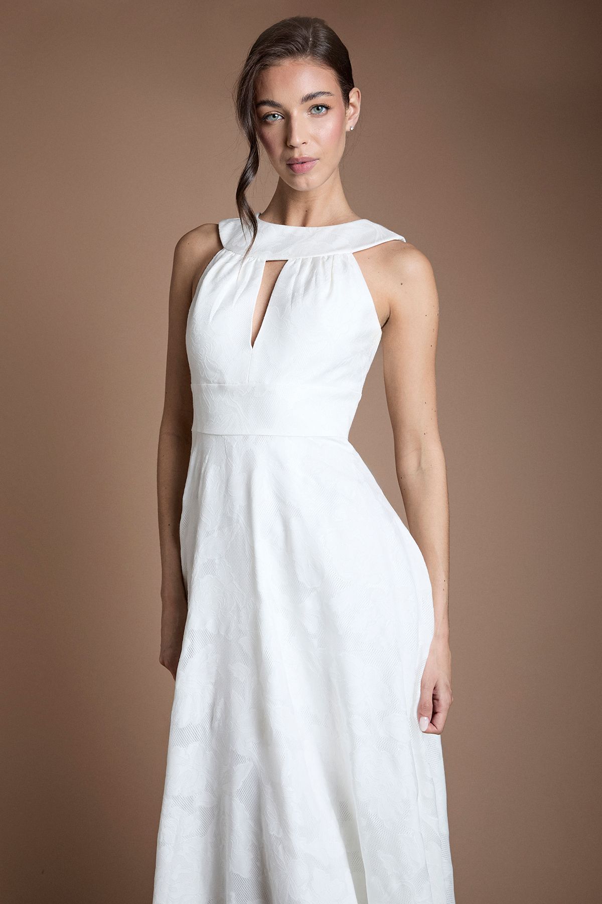 Coast Keyhole Floral Lace Full Skirted Wedding Dress