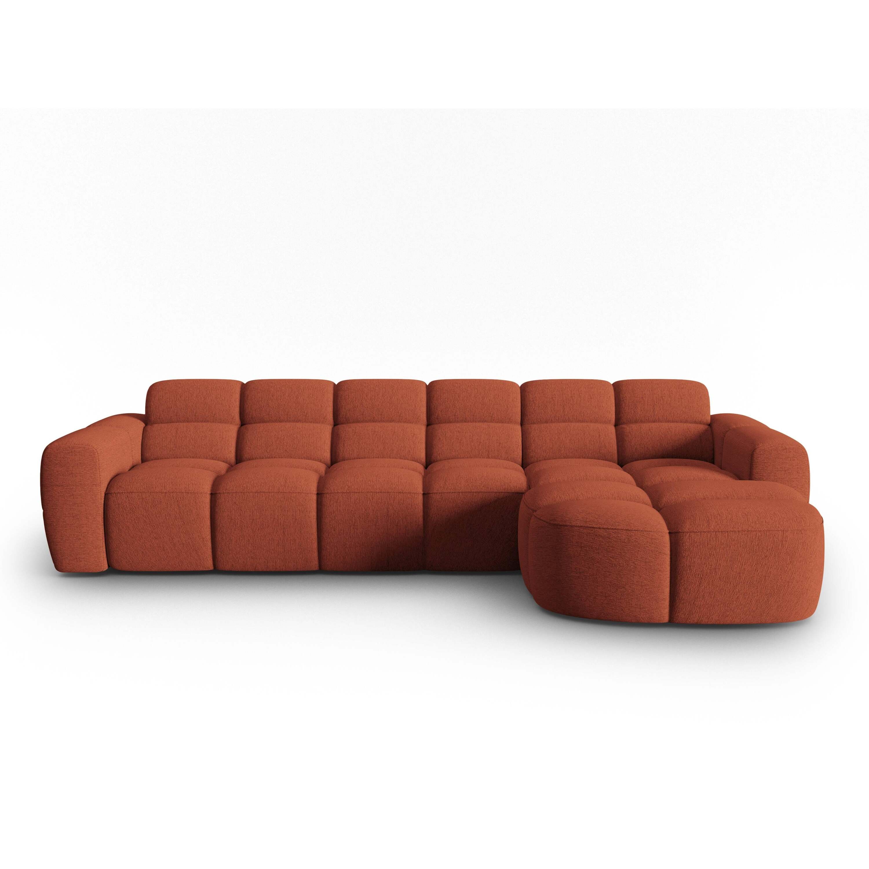Micadoni Lisa Hoekbank met Chaise Longue Rechts - Koraal