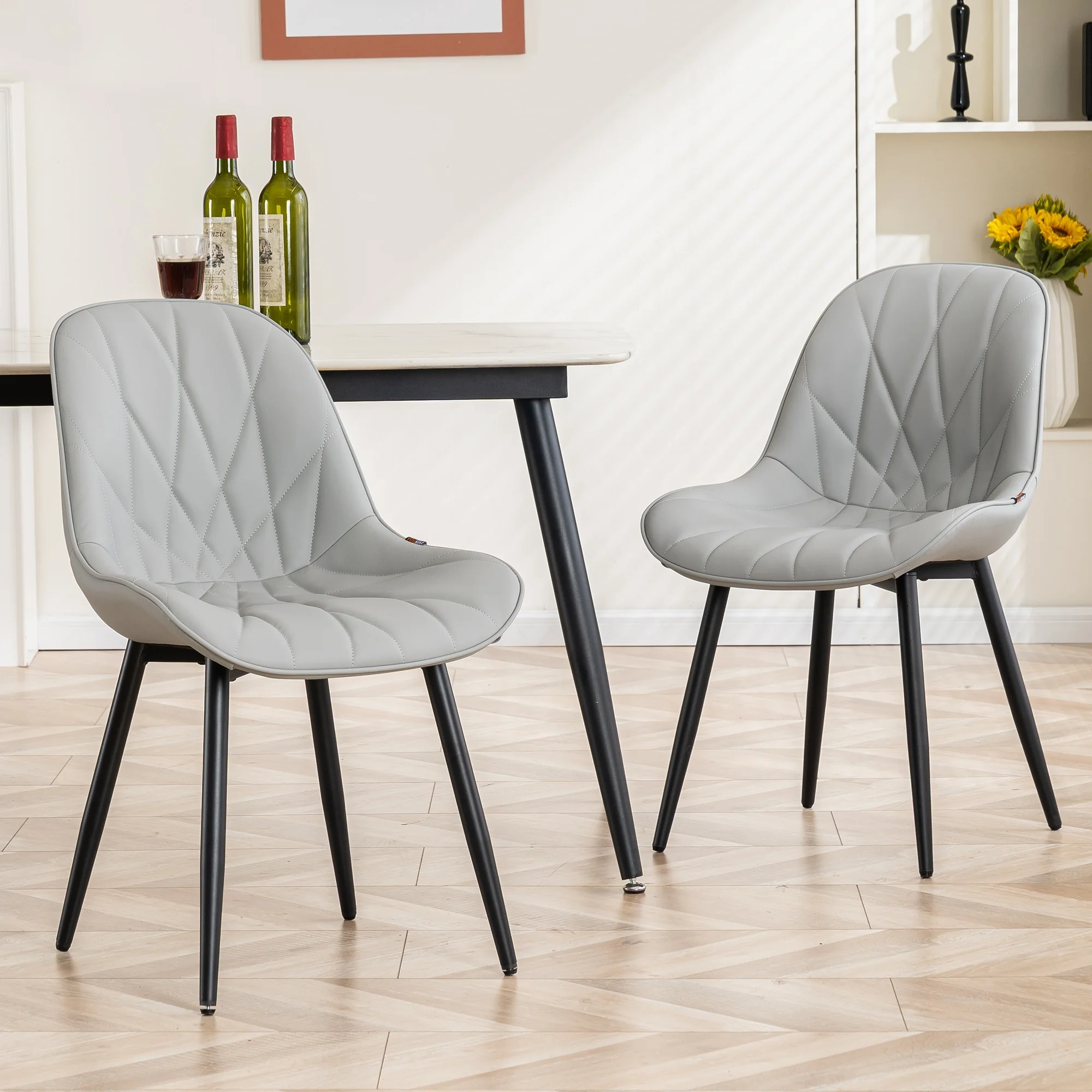 Upholstered Dining Chairs Set of 2 Modern Kitchen Chairs