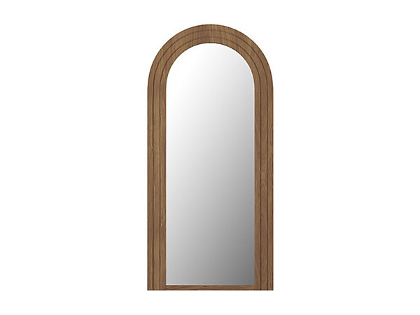 Grand miroir arche en bois d'hévéa - L. 70 x H. 150 cm - Naturel - ANSHUN