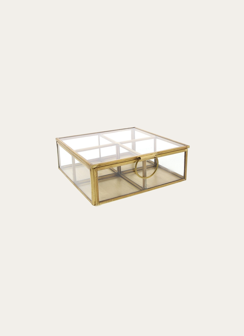 BOÎTE EN VERRE ET LAITON DORÉ PETIT FORMAT DORÉ