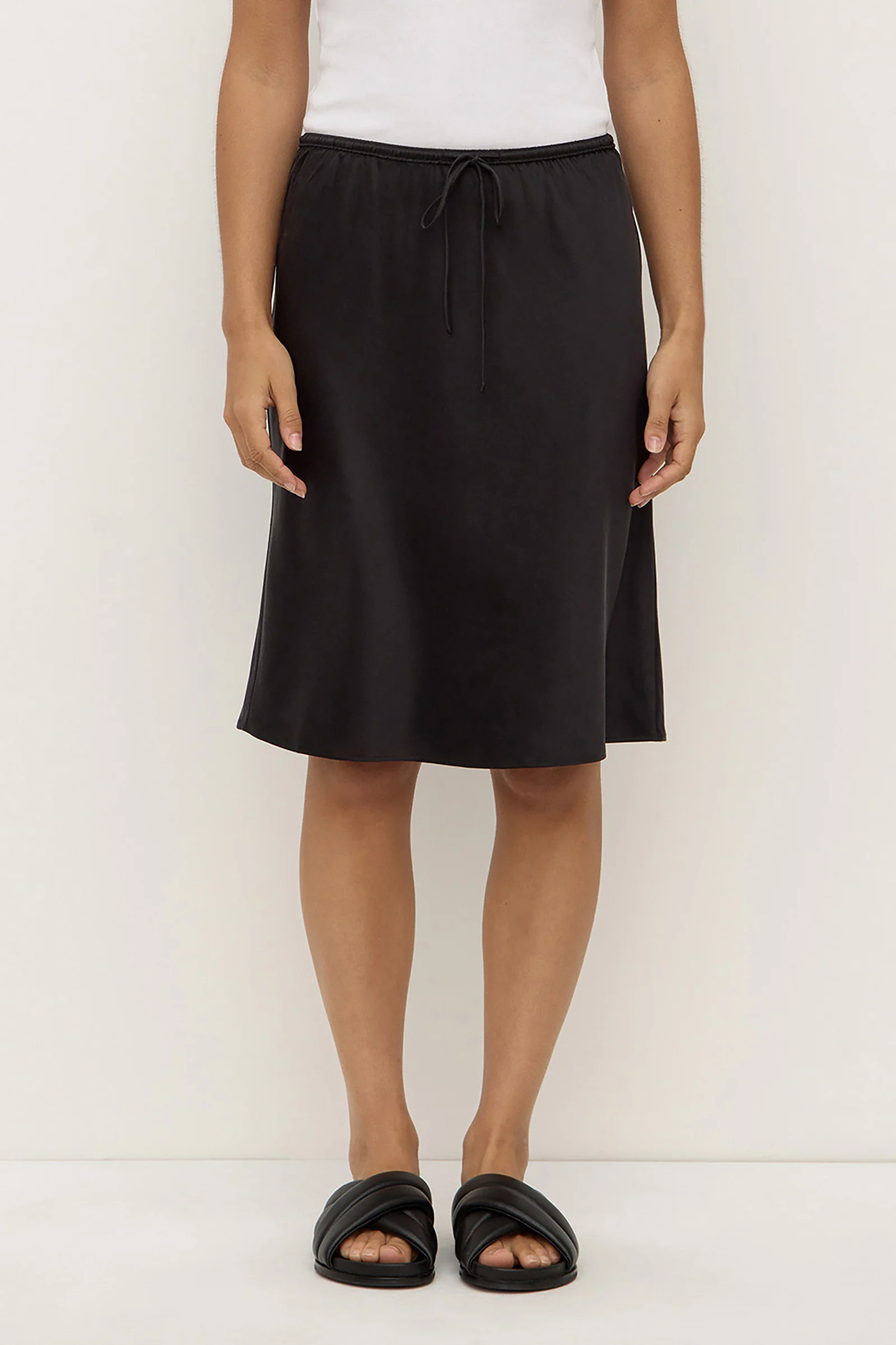 Pippa Silk Knee Length Skirt