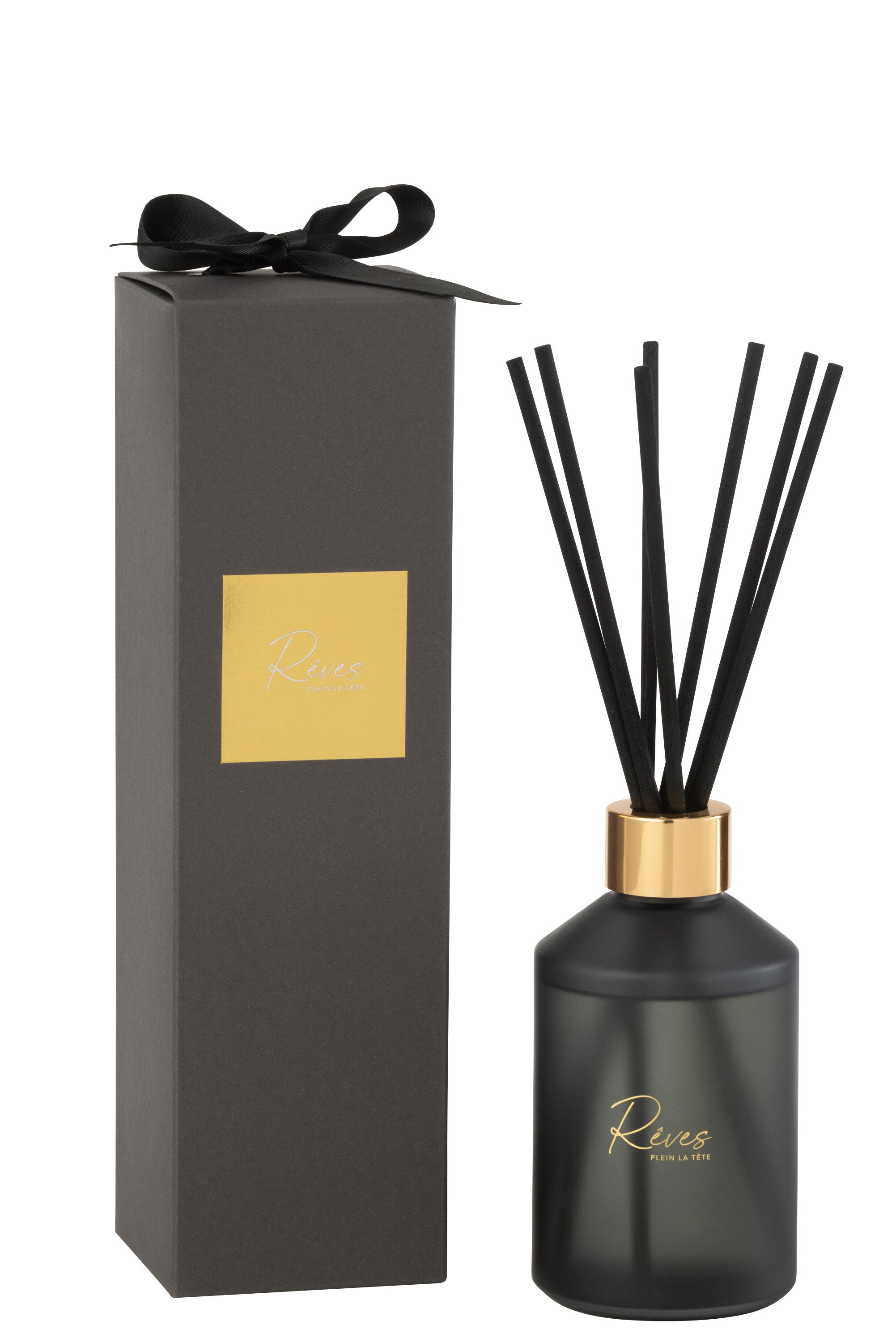 J-Line geurstokjes - Rêves Noir - zwart - 200ml