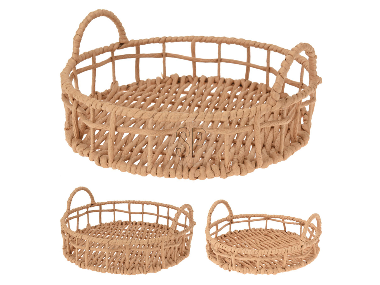 Taca Natural papierowa 30 cm brązowa