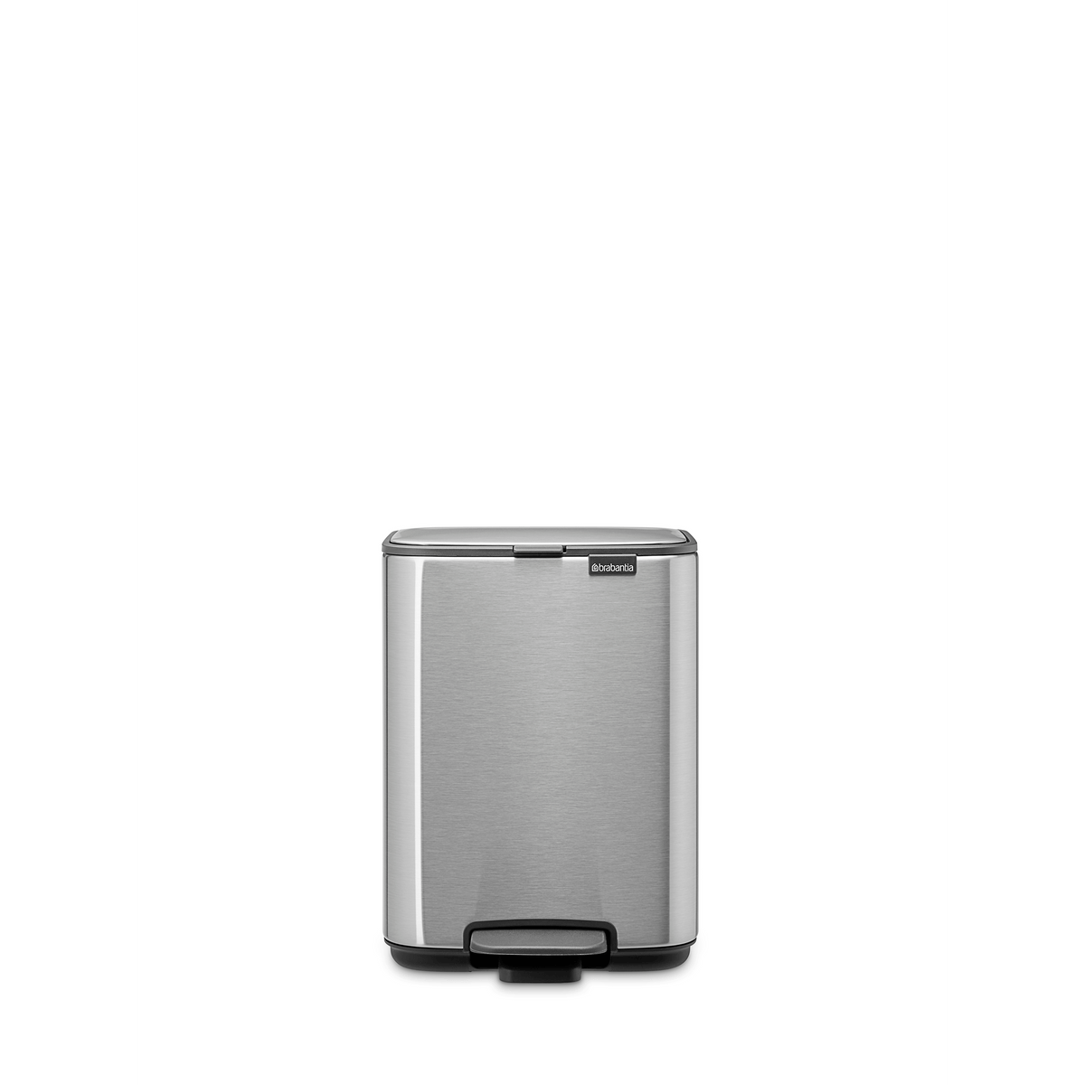 Brabantia Bo Pedaalemmer, 4 liter, stil sluitend, kunststof binnenemmer - Matt Steel Fingerprint Proof