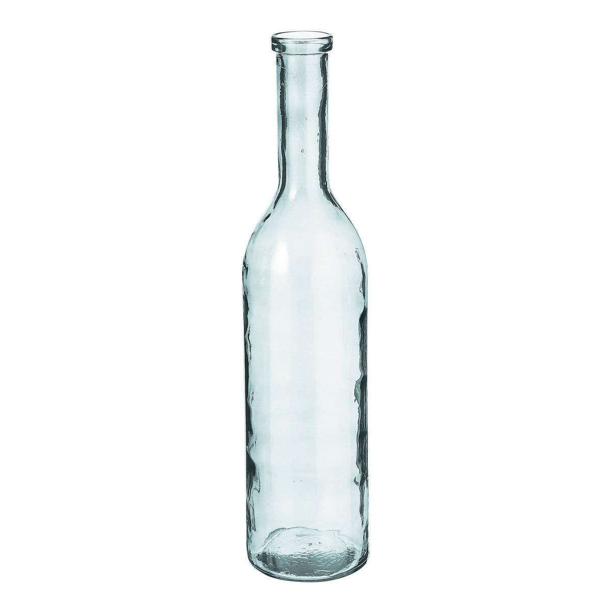 Mica Decorations Rioja Fles Vaas - H75 x Ø18 cm - Gerecycled Glas - Transparant