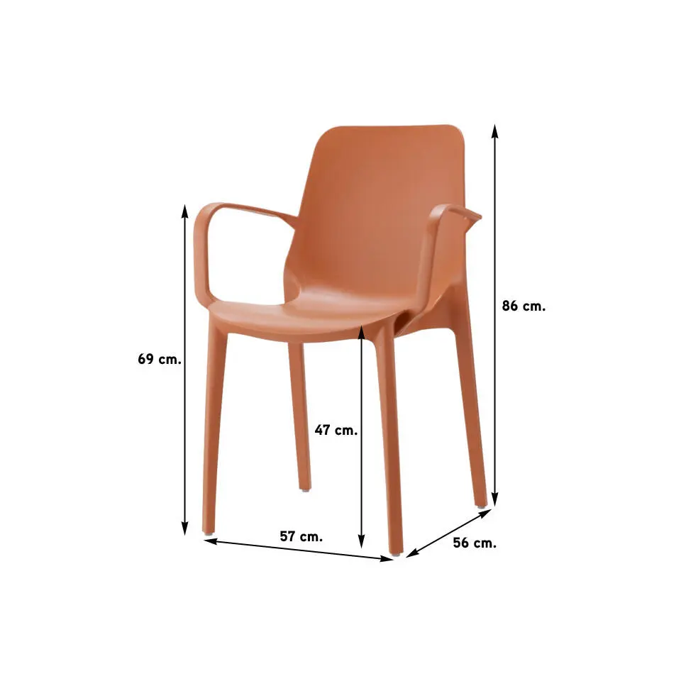 Scab Ginevra armstoel - Terracotta