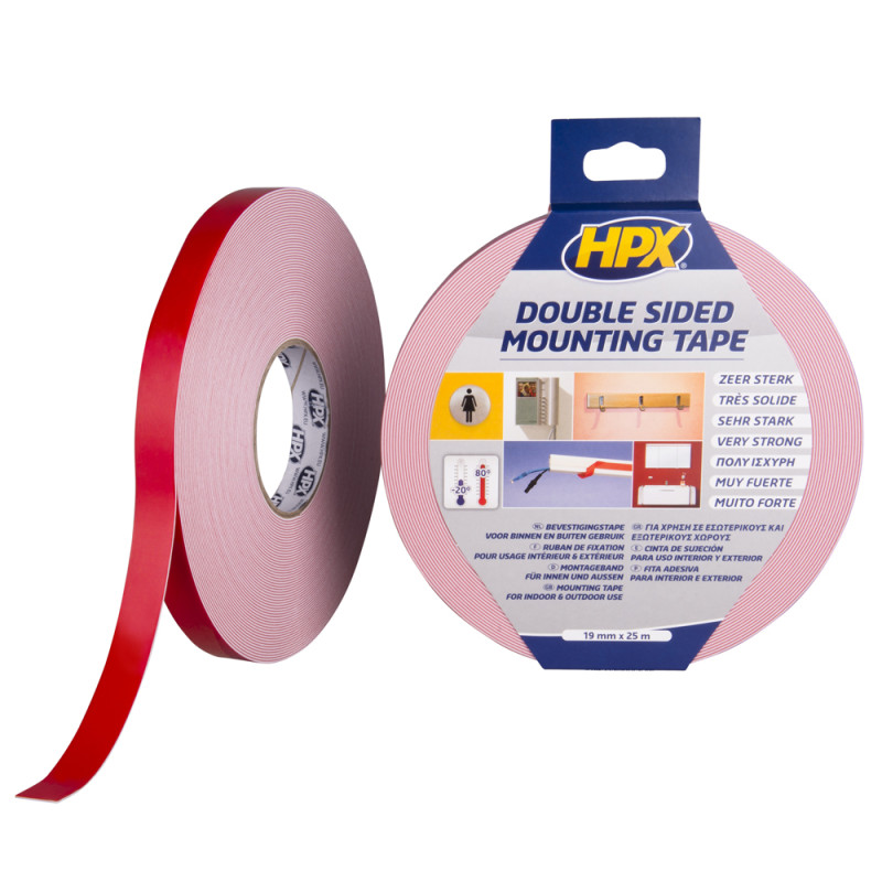 Adhésif double-face miroir Blanc 25 m HPX