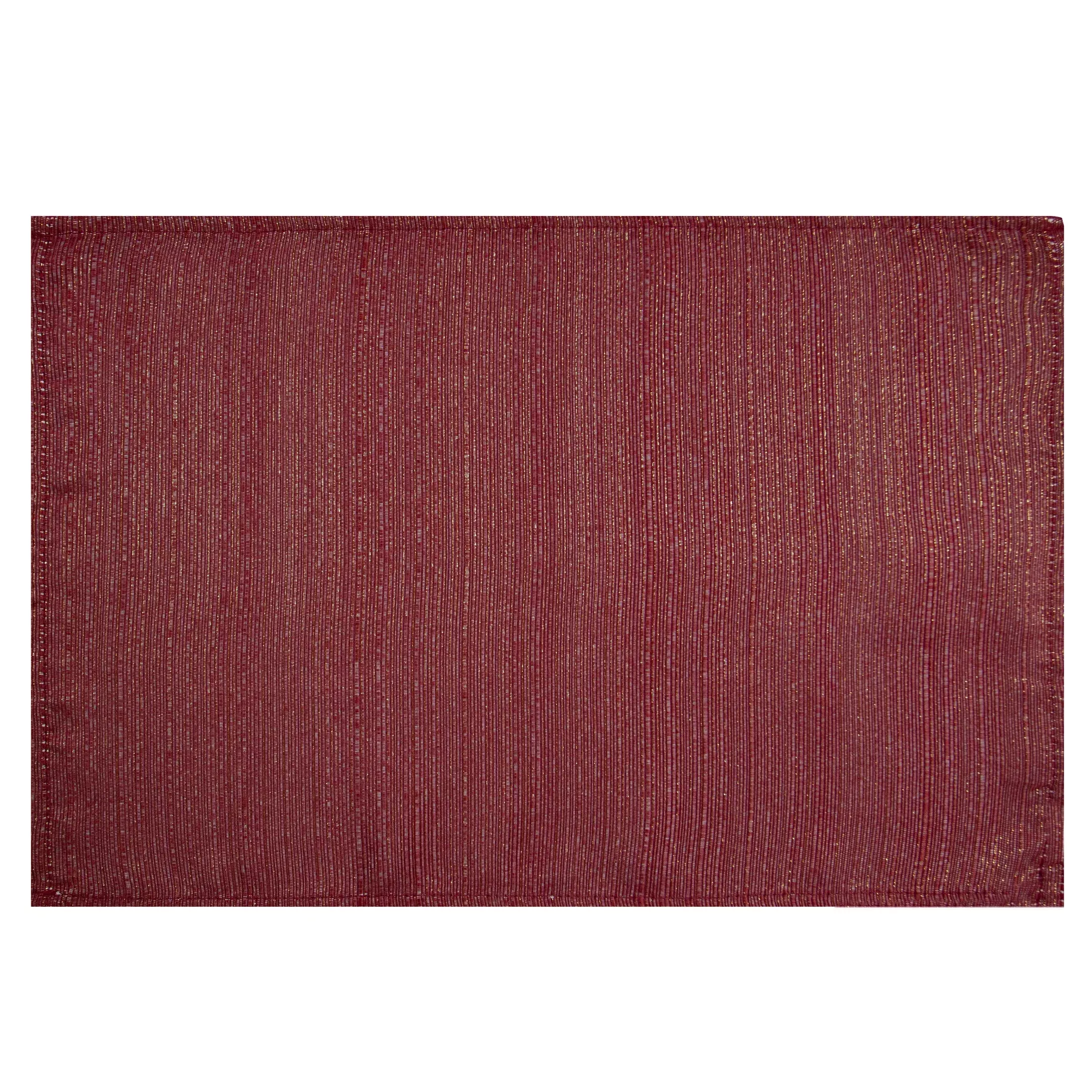 Komplet 4 szt. serwetek bordowych 30x40 cm przetykane błyszczącą nicią - GLAMO