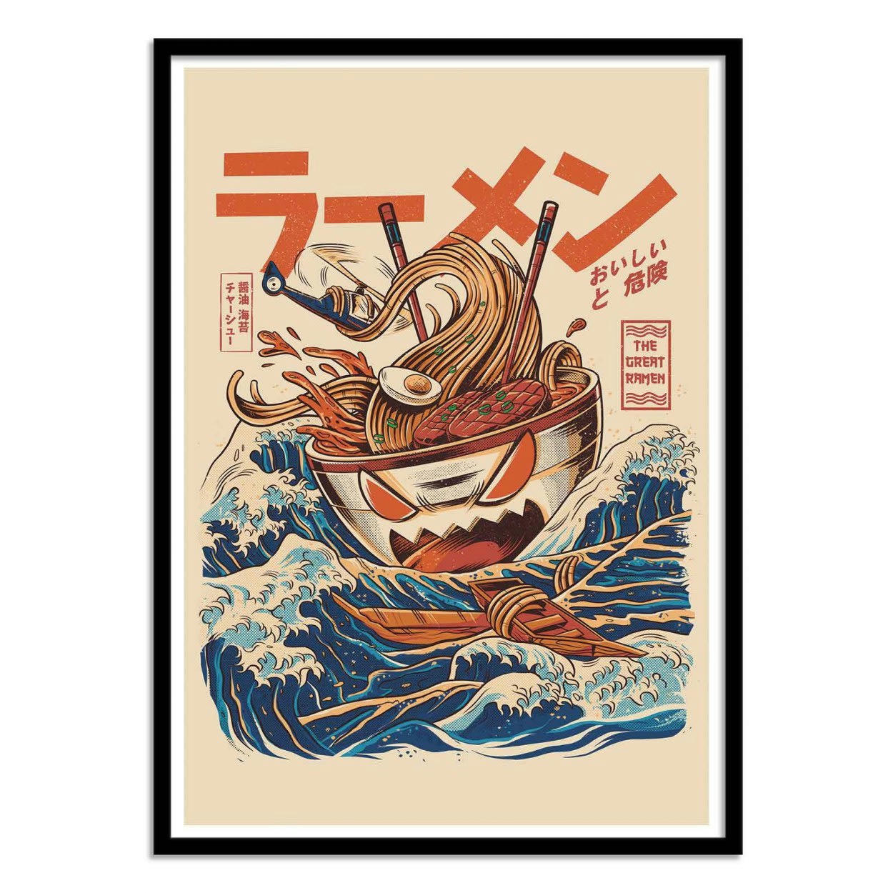 ILUSTRATA - GREAT RAMEN OFF KANAGAWA - Affiche d'art 30 x 40 cm