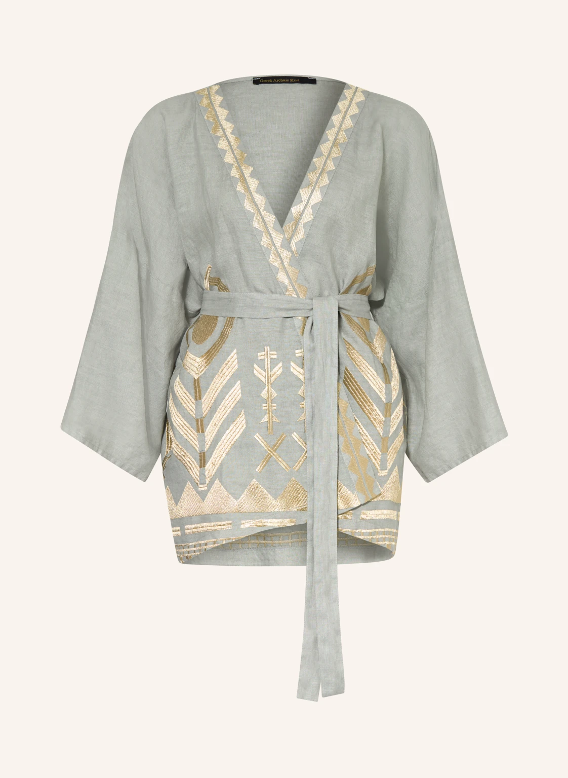 Greek Archaic Kori Damen-Kimono aus Leinen