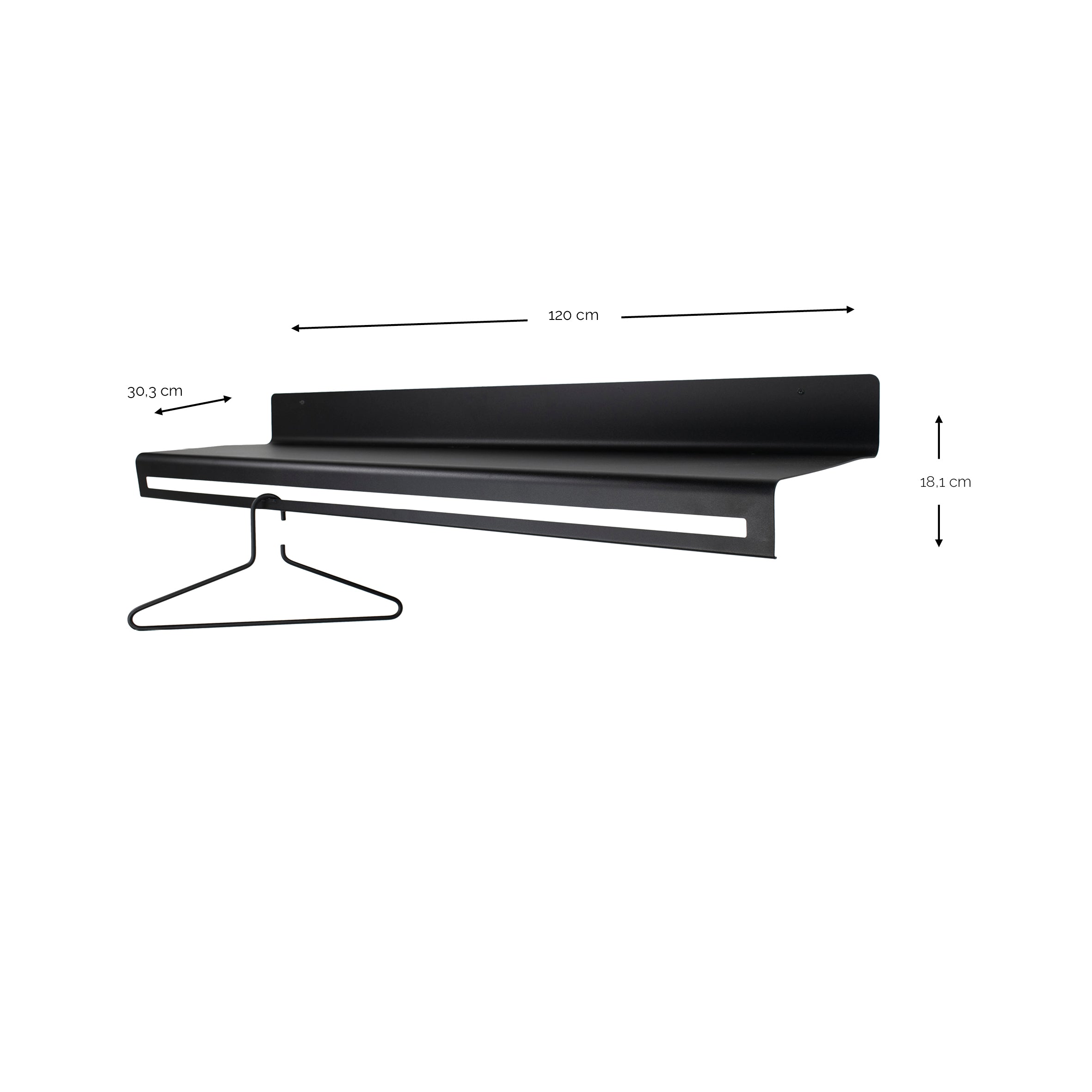 Spinder Design kapstok Sway 120 - Zwart