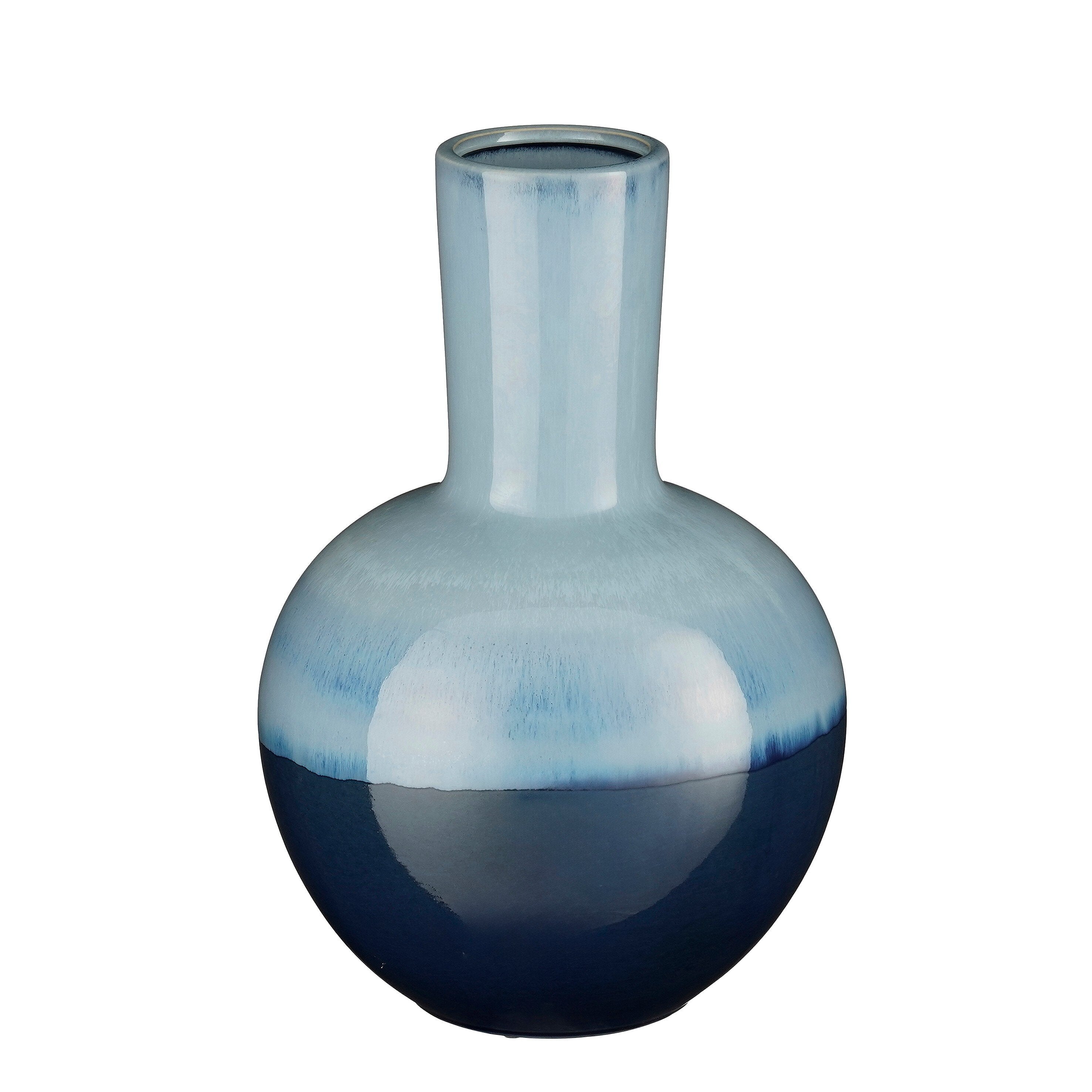 Mica Decorations Holm Vaas - H42 x Ø29 cm - Keramiek - Blauw