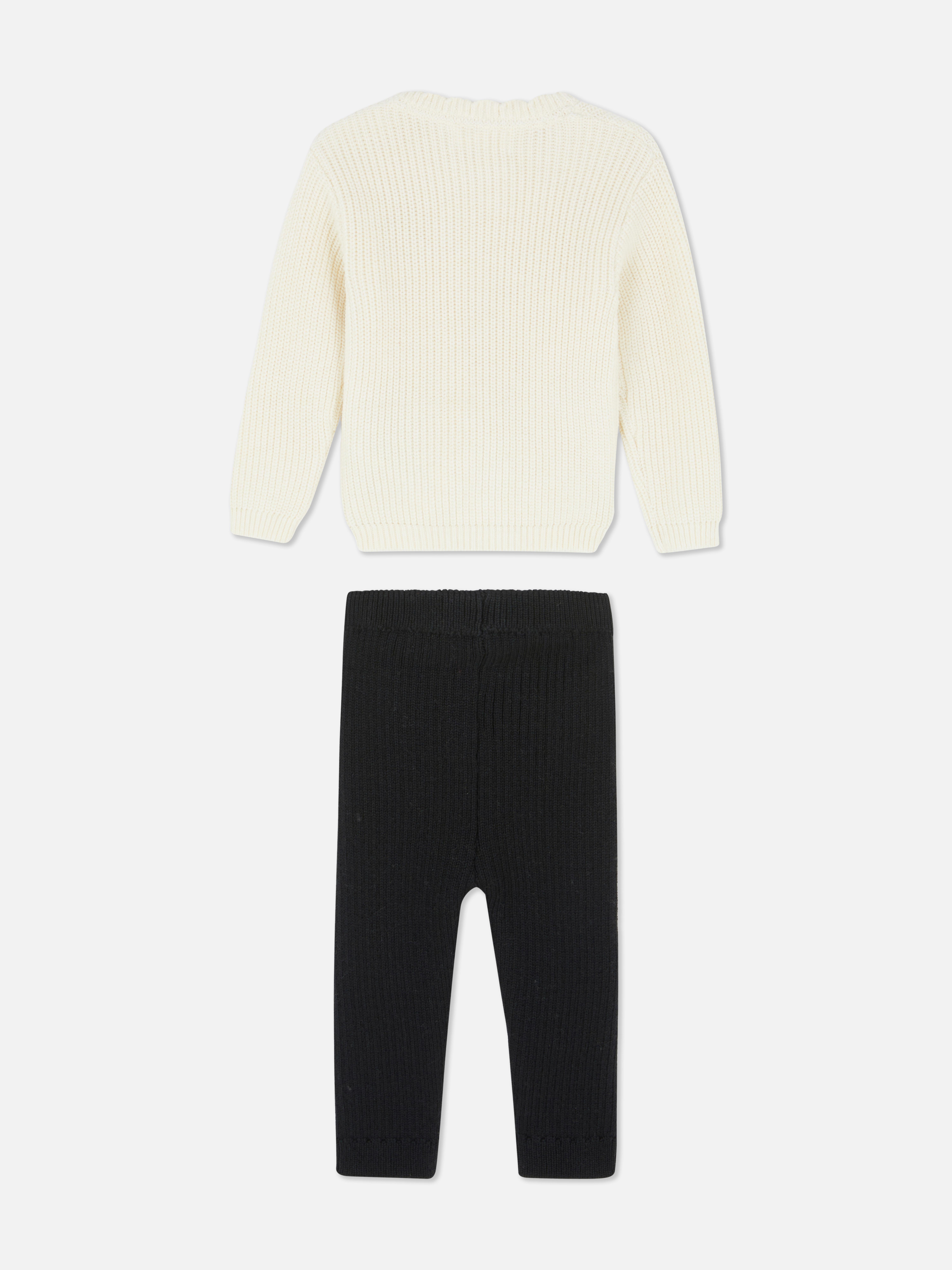 0 –36mths | Ribbed Bow Top And Pants Set