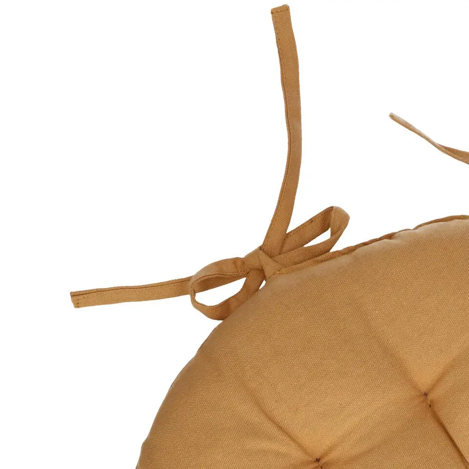 Atmosphera Stoelkussen - okergeel - katoen - 38x6.5cm - zitkussen