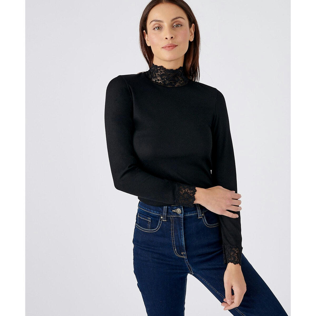 Tee-shirt  manches longues col montant