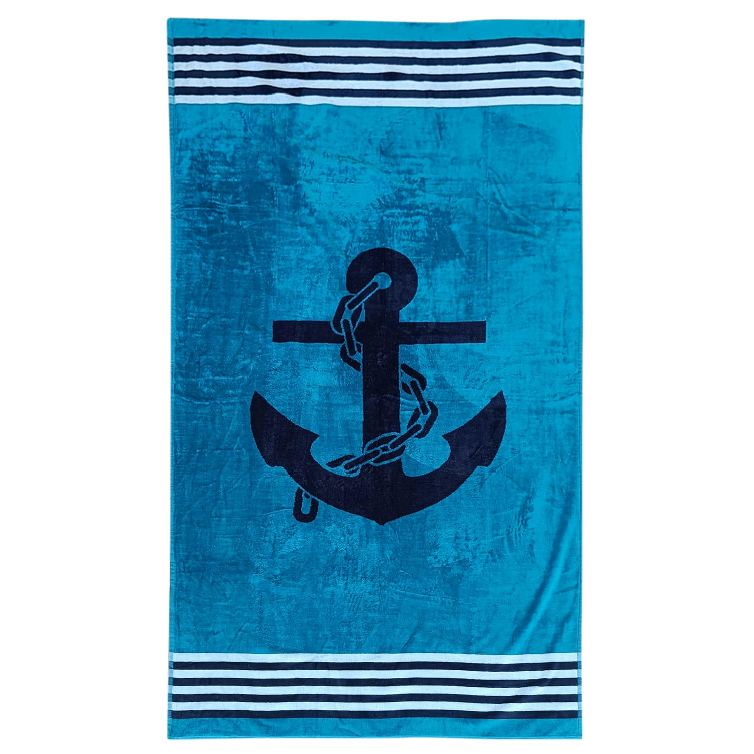 PLAGE - Serviette de plage éponge velours Jacquard Atlantic 95x175 440g/m²