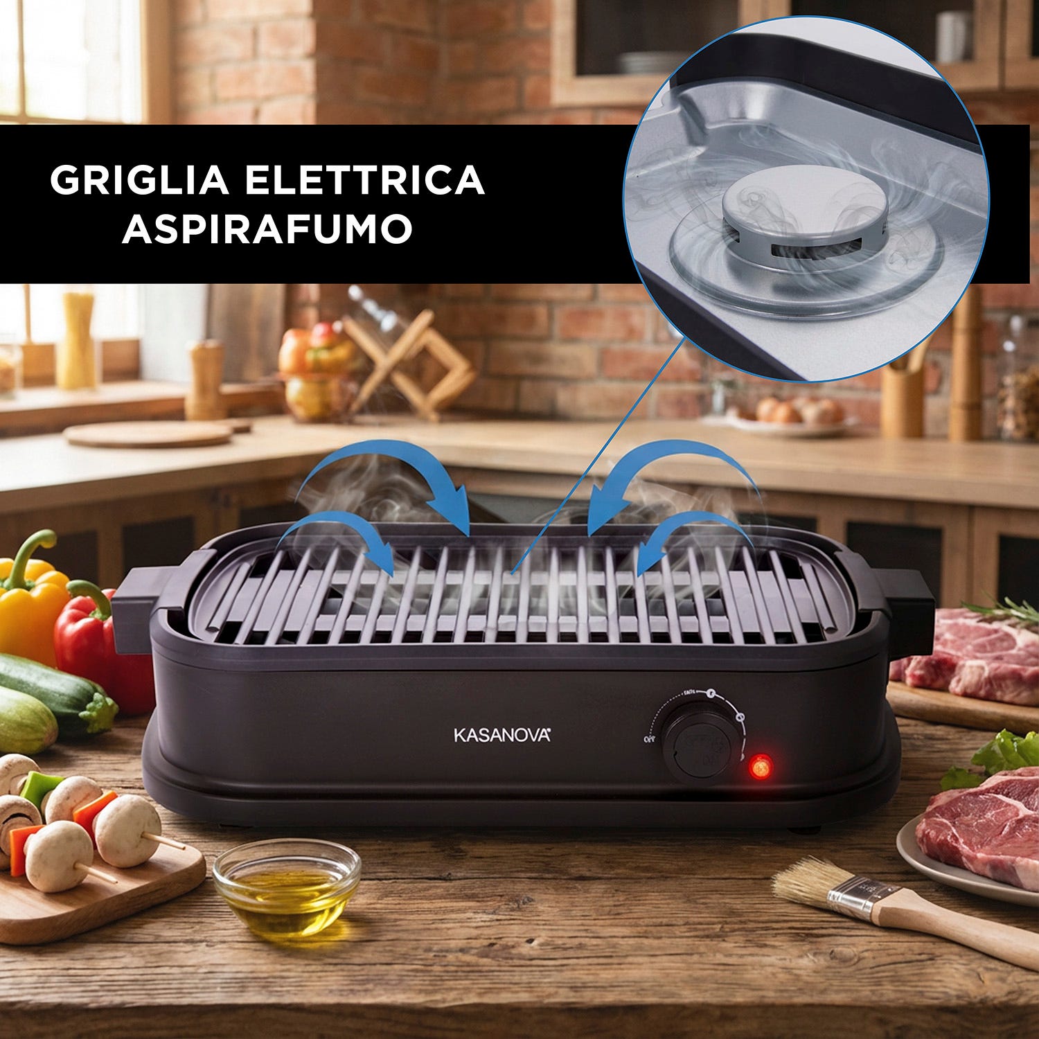 Griglia elettrica senza fumo 1800 W