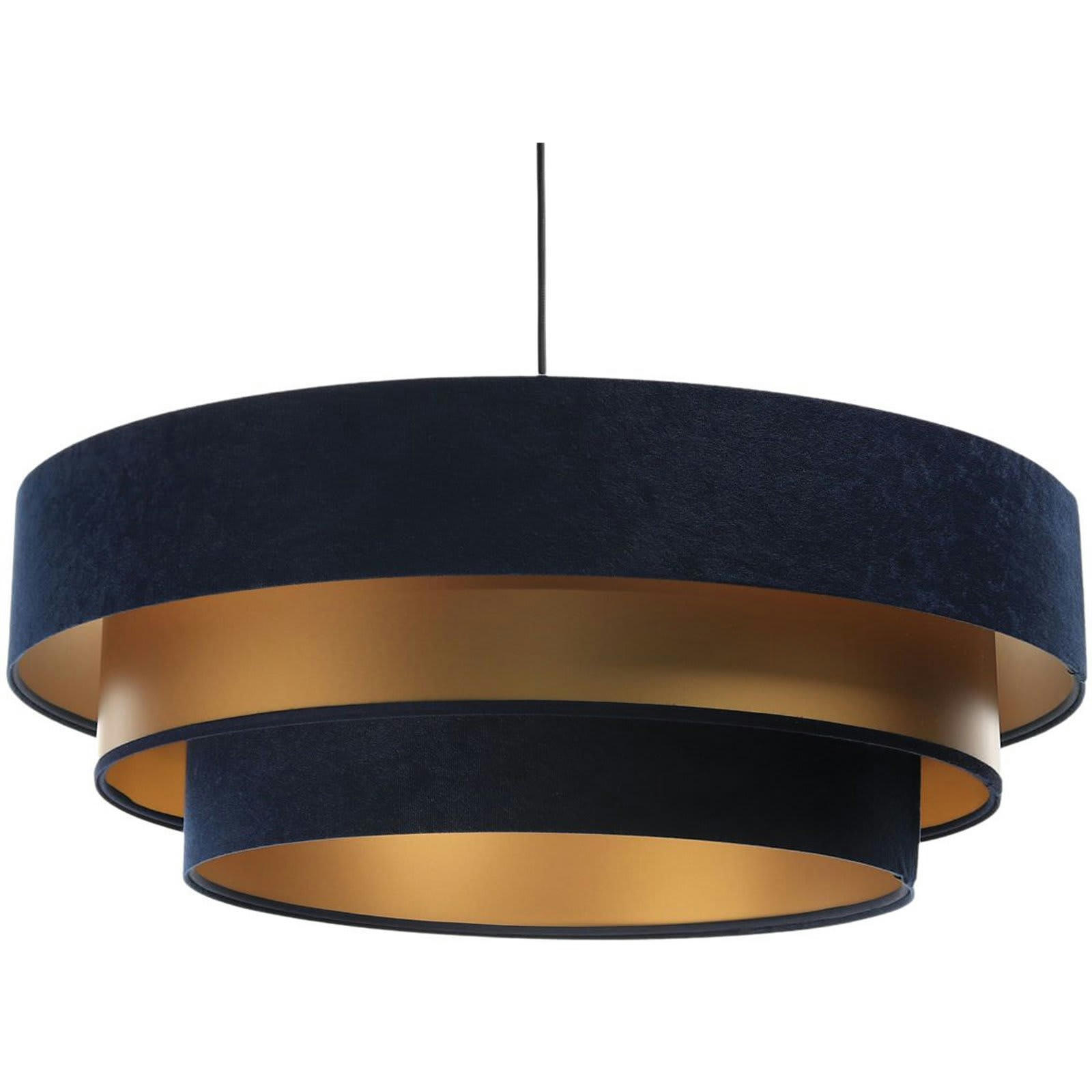 TRINITI - Suspension Tissu Bleu 60x60x25 cm