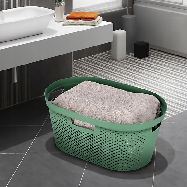 CURVER Panier à linge pour repasseuse 40 L Vert