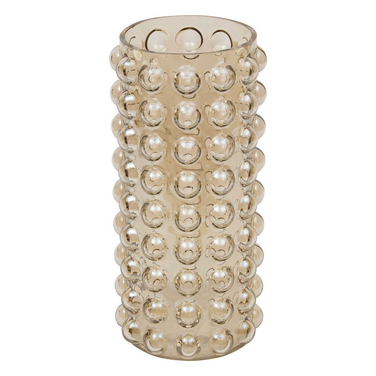 Jarra de vidro iridescente com bolas 3d 28cm