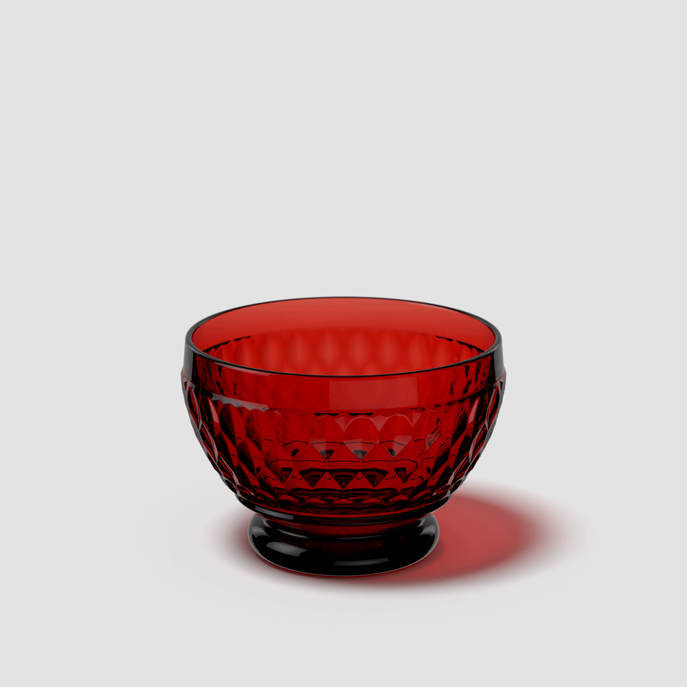 Boston Appetizer/ Dessert Bowl - Red, 8.5 oz, crystal glass