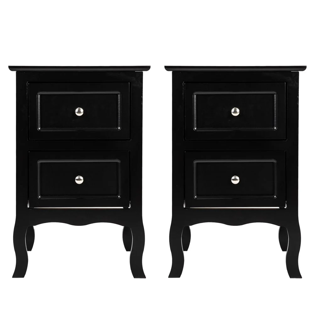 Country Style Two-Drawer Nightstand- Set of 2