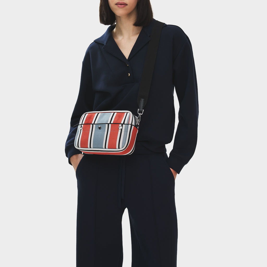 Hadleigh Place - Cabana Stripe - Small Ziptop Cross Body