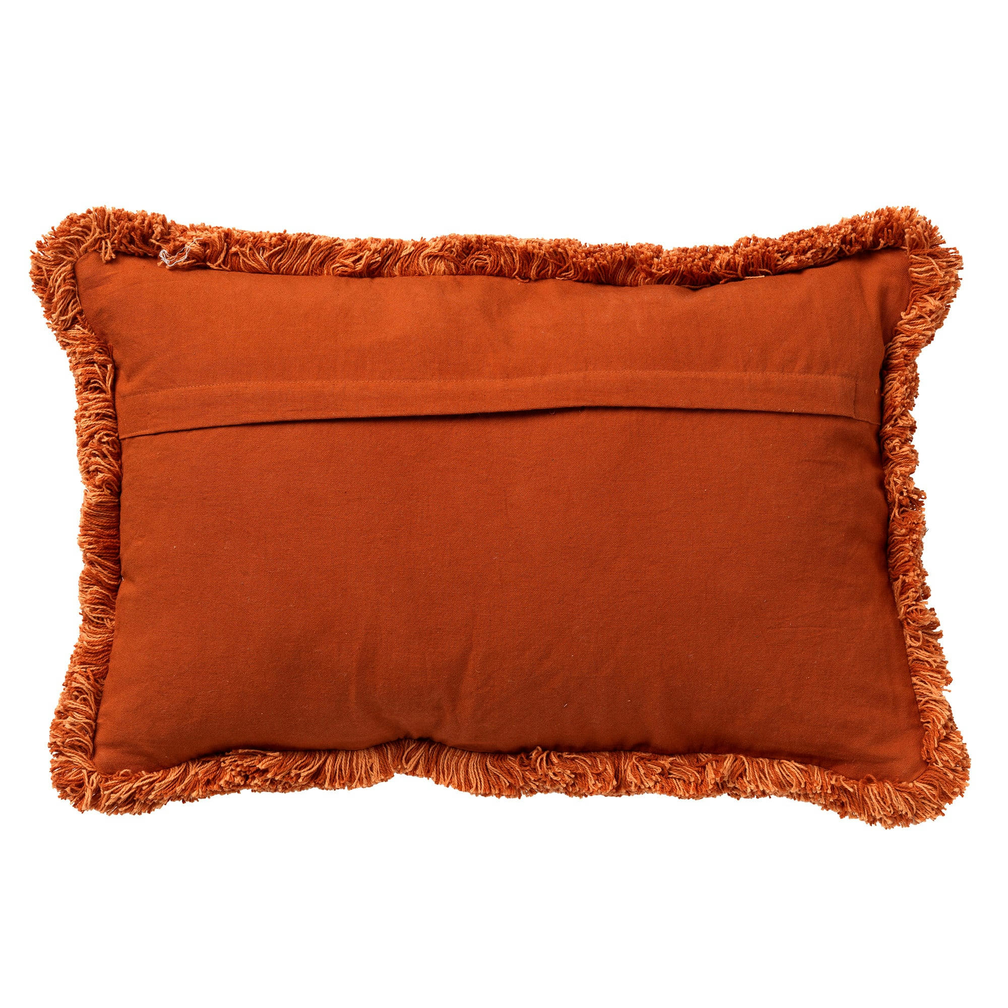 - Housse de coussin orange en coton-40x60 cm avec motif