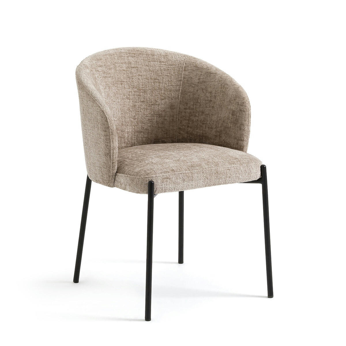 Fauteuil de table velours chenille, Kinna