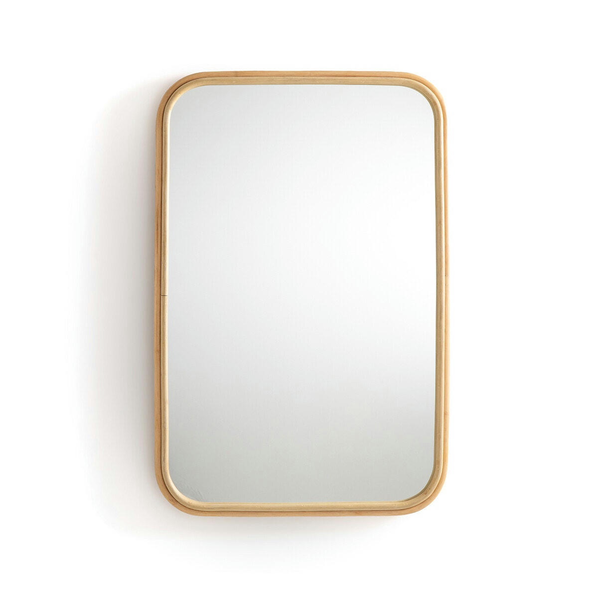 Miroir rectangulaire en rotin 60x90 cm, Nogu