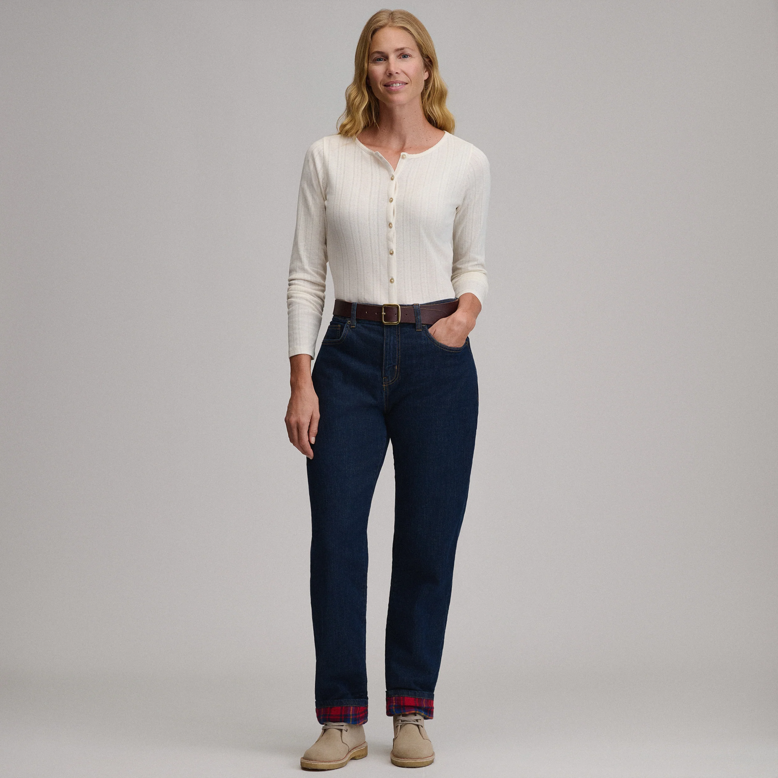 Women's Boyfriend Flannel Lined Jean
