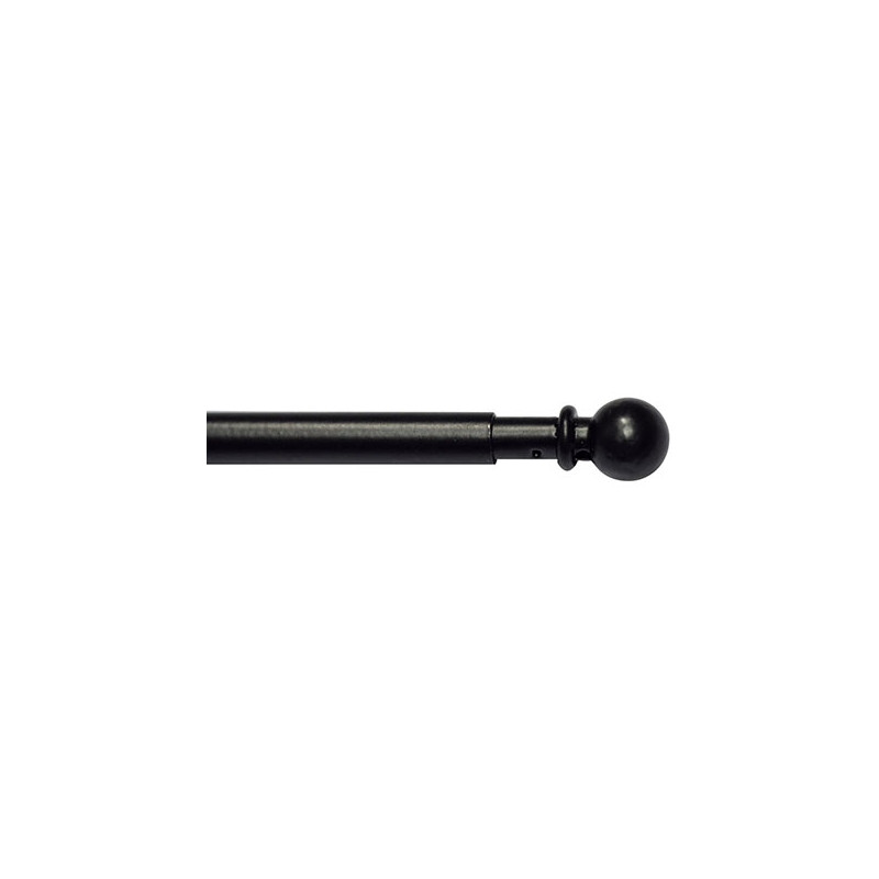 Tringle pour voilage Ø 7 mm extensible avec embout Boule noir mat 60 à 100 cm MOBOIS
