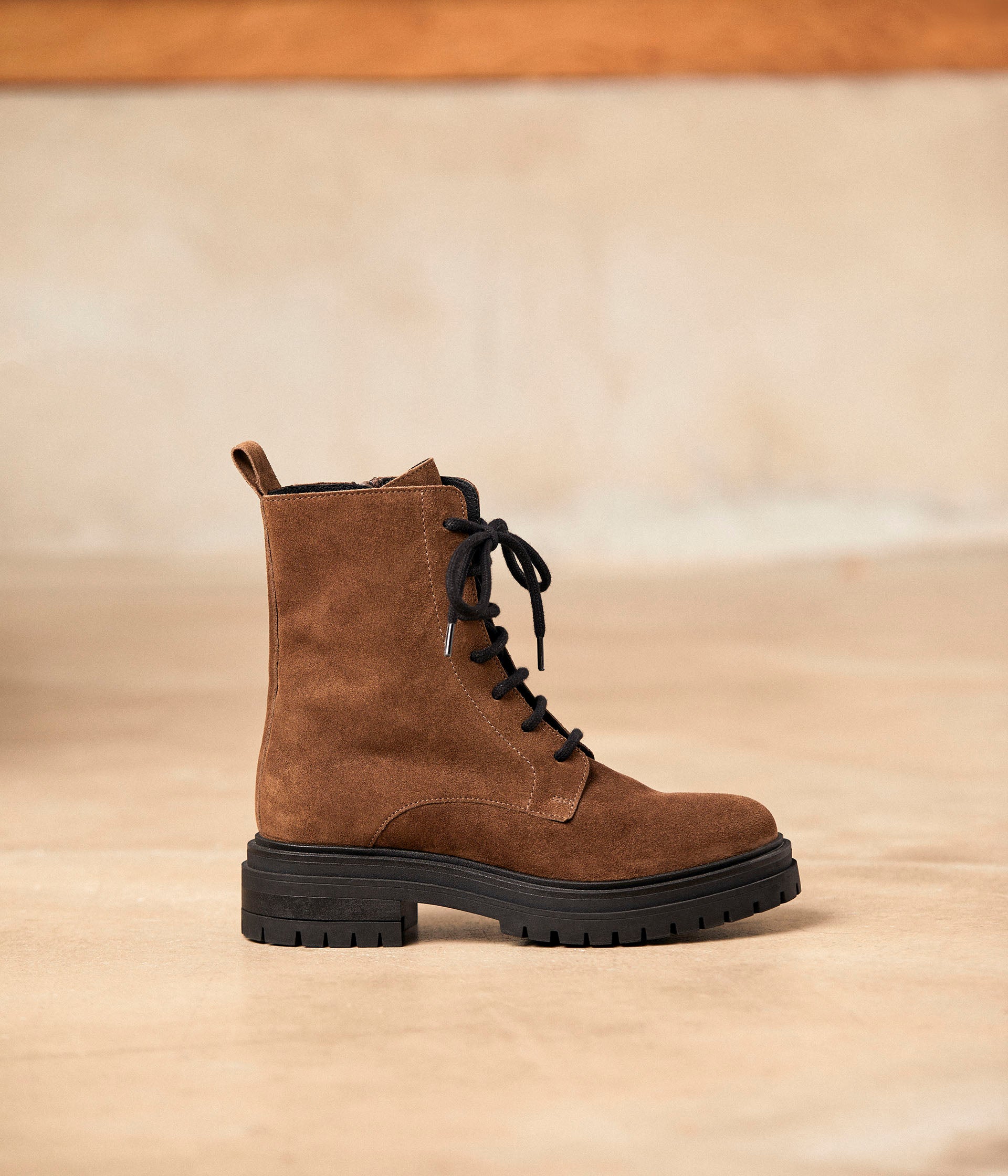 Bottines taupe crantées Aysha