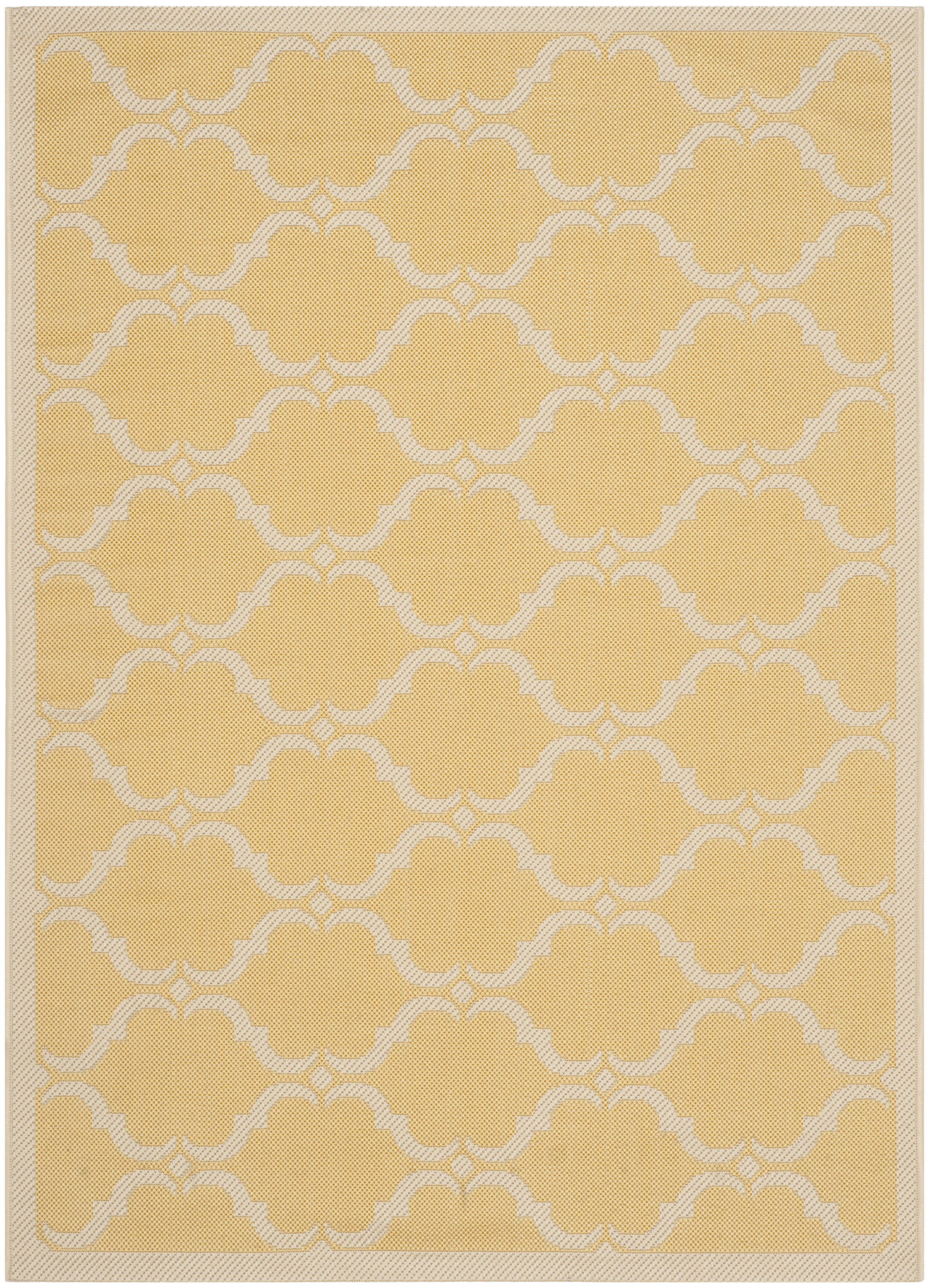 COURTYARD - Tapis interieur & exterieur en jaune & beige, 122 x 170 cm